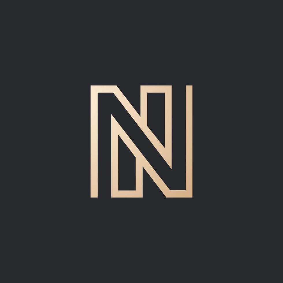 Luxury and modern N letter logo design vector image 21337139 ...