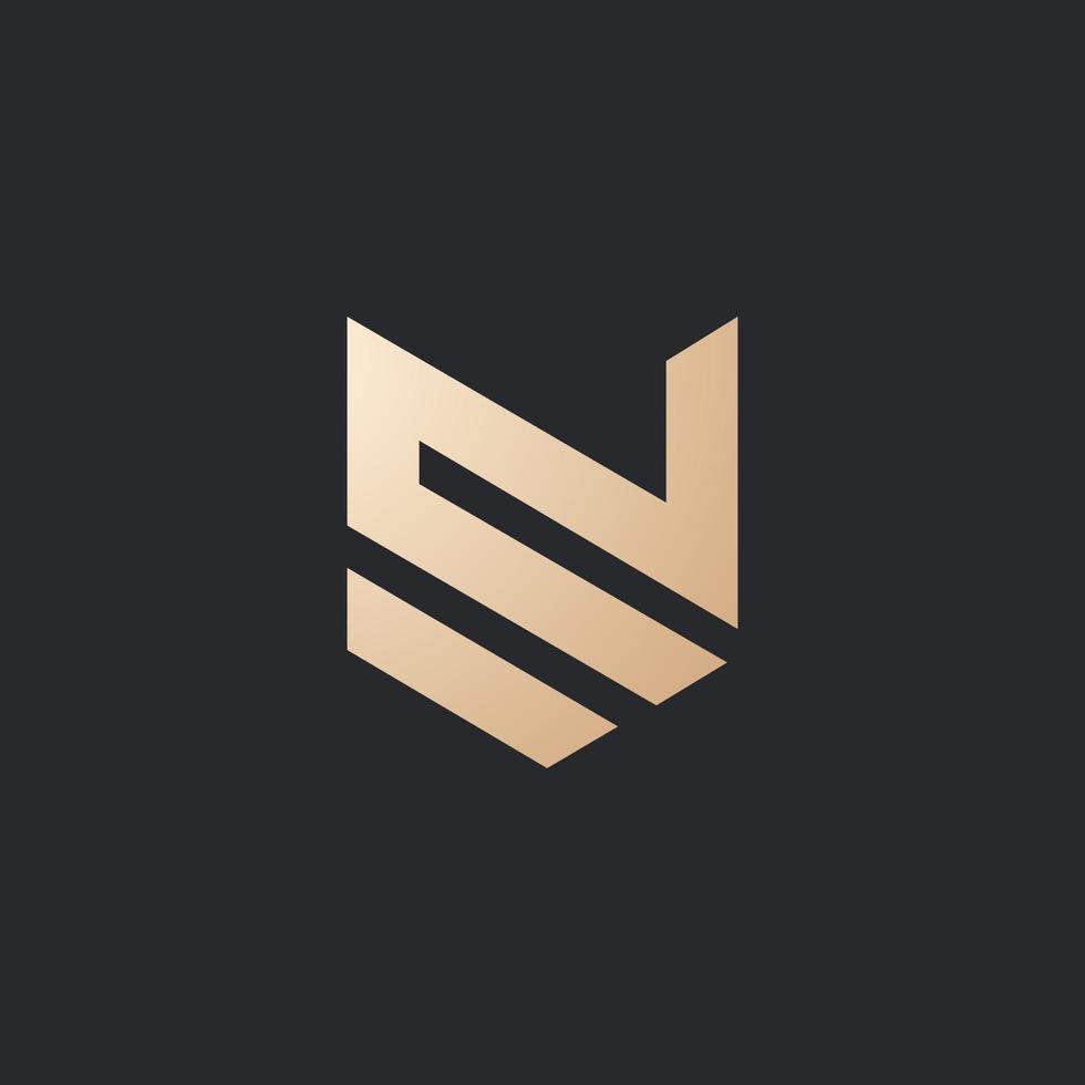 Luxury and creative NE letter logo design vector