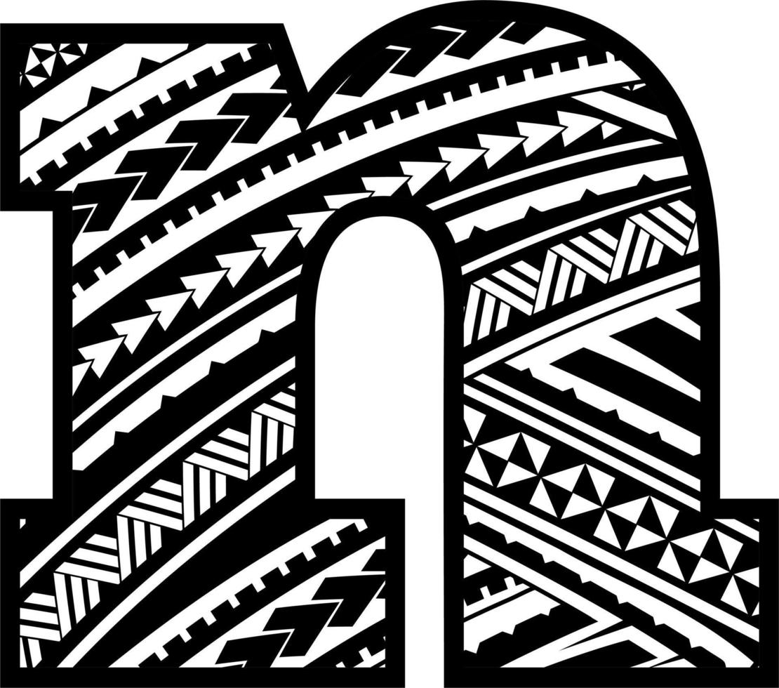 Maori Mandala ENGLISH Alphabet Letters vector