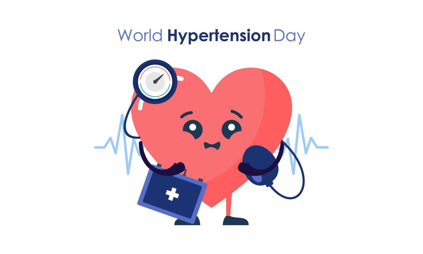 World hypertension day illustration vector