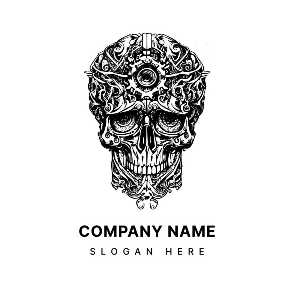 Steampunk Skull Logo combines the edginess of a classic skull design with the intricate details of steampunk fashion. The result is striking and captivating image that embodies the creative and rebel vector