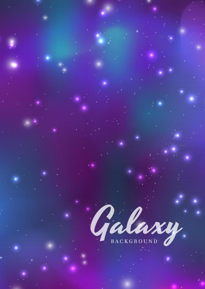 Starry galaxy background poster design vector