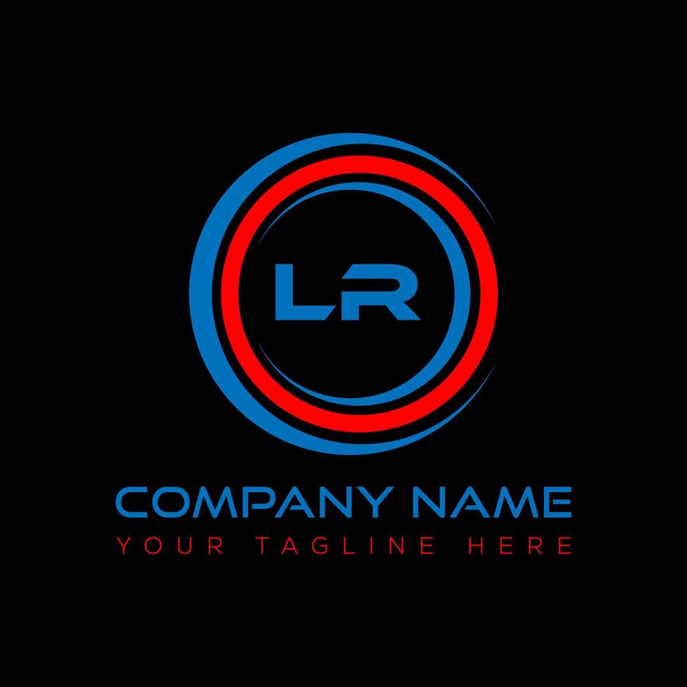 LR letter logo creative design. LR unique design. vector