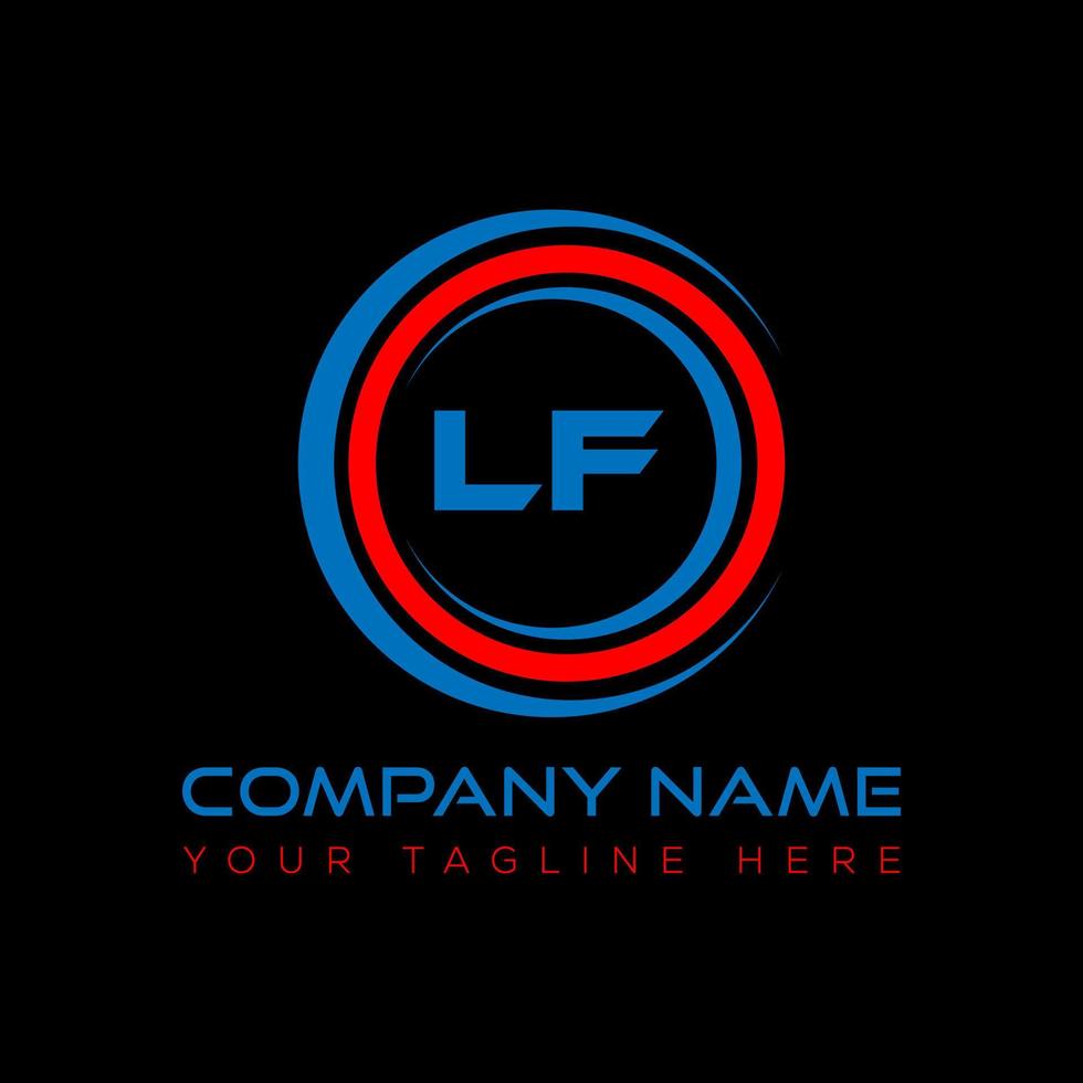 LF letter logo creative design. LF unique design. vector