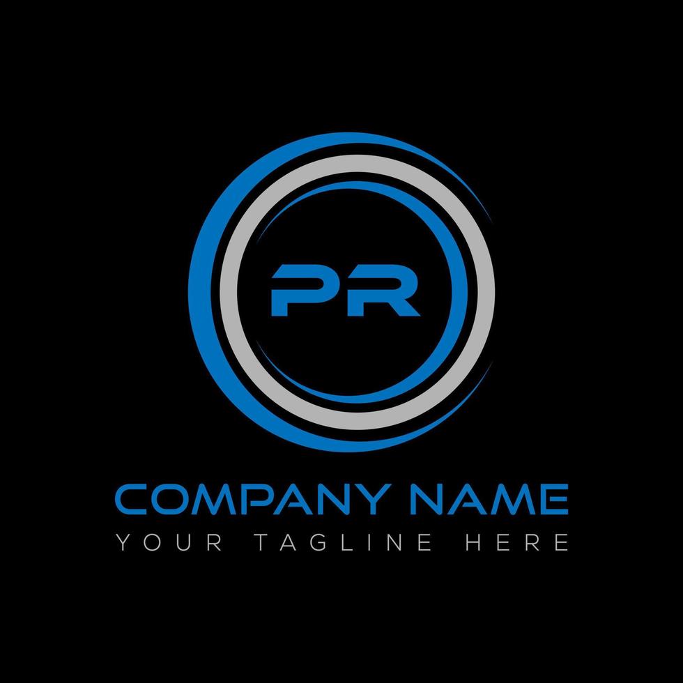 PR letter logo creative design. PR unique design. vector