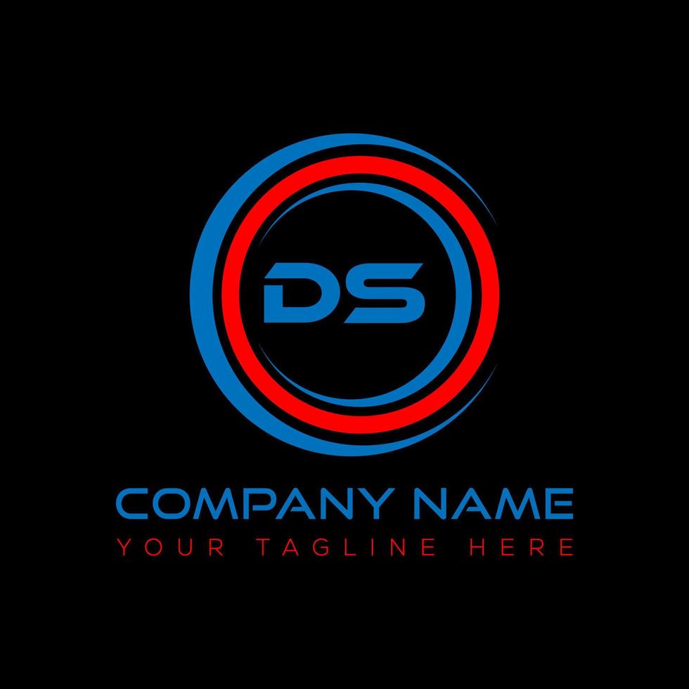 diseño creativo del logotipo de la letra ds. diseño único de ds. vector