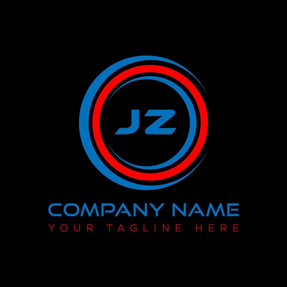 JZ letter logo creative design. JZ unique design. vector