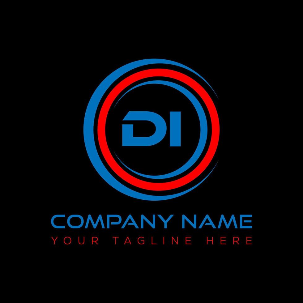 DI letter logo creative design. DI unique design. vector