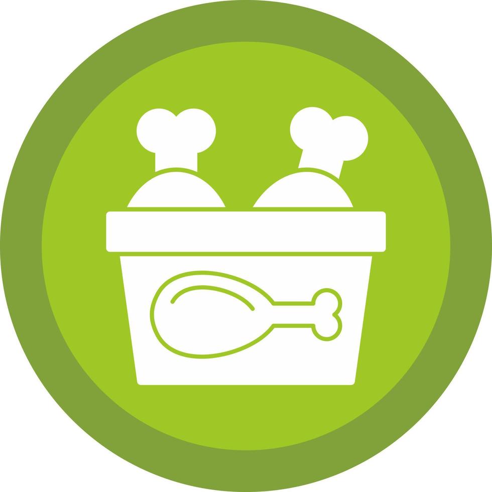 Chicken Bucket Vector Icon Design