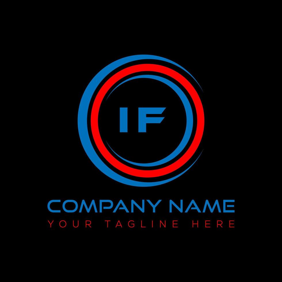 IF letter logo creative design. IF unique design. vector