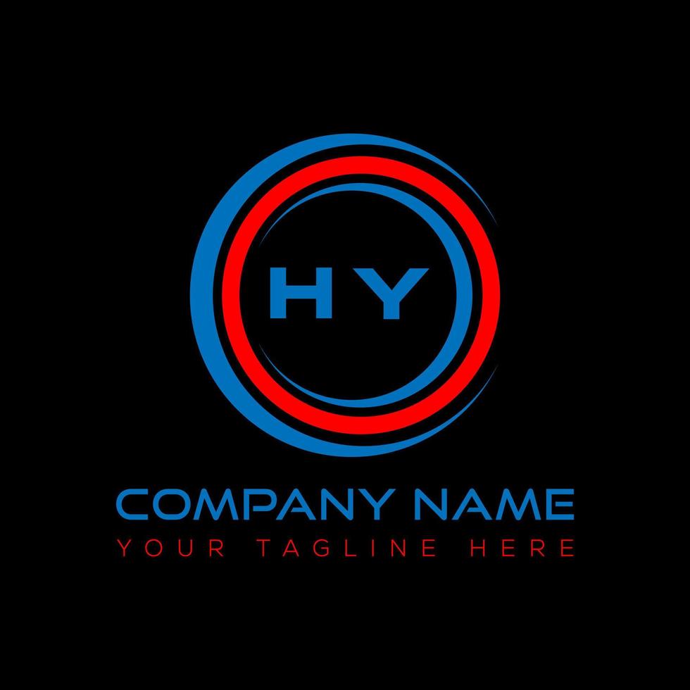 HY letter logo creative design. HY unique design. vector