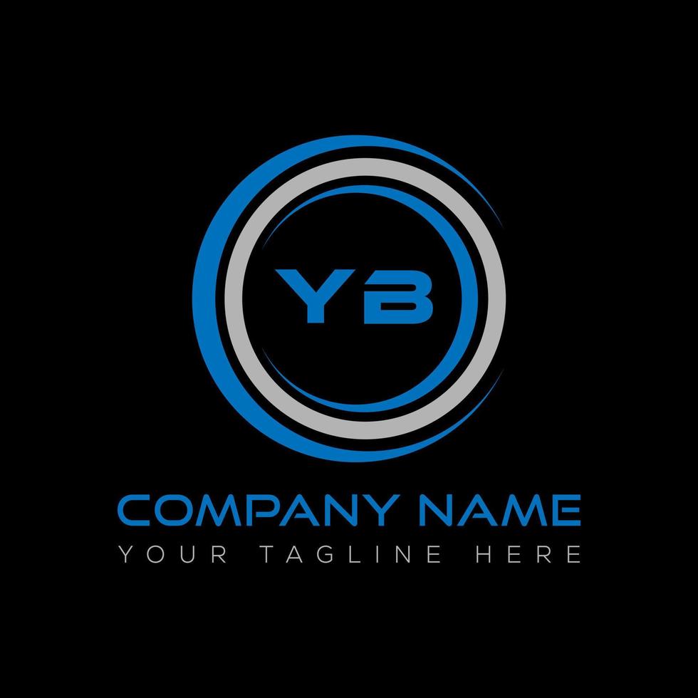 YB letter logo creative design. YB unique design. vector