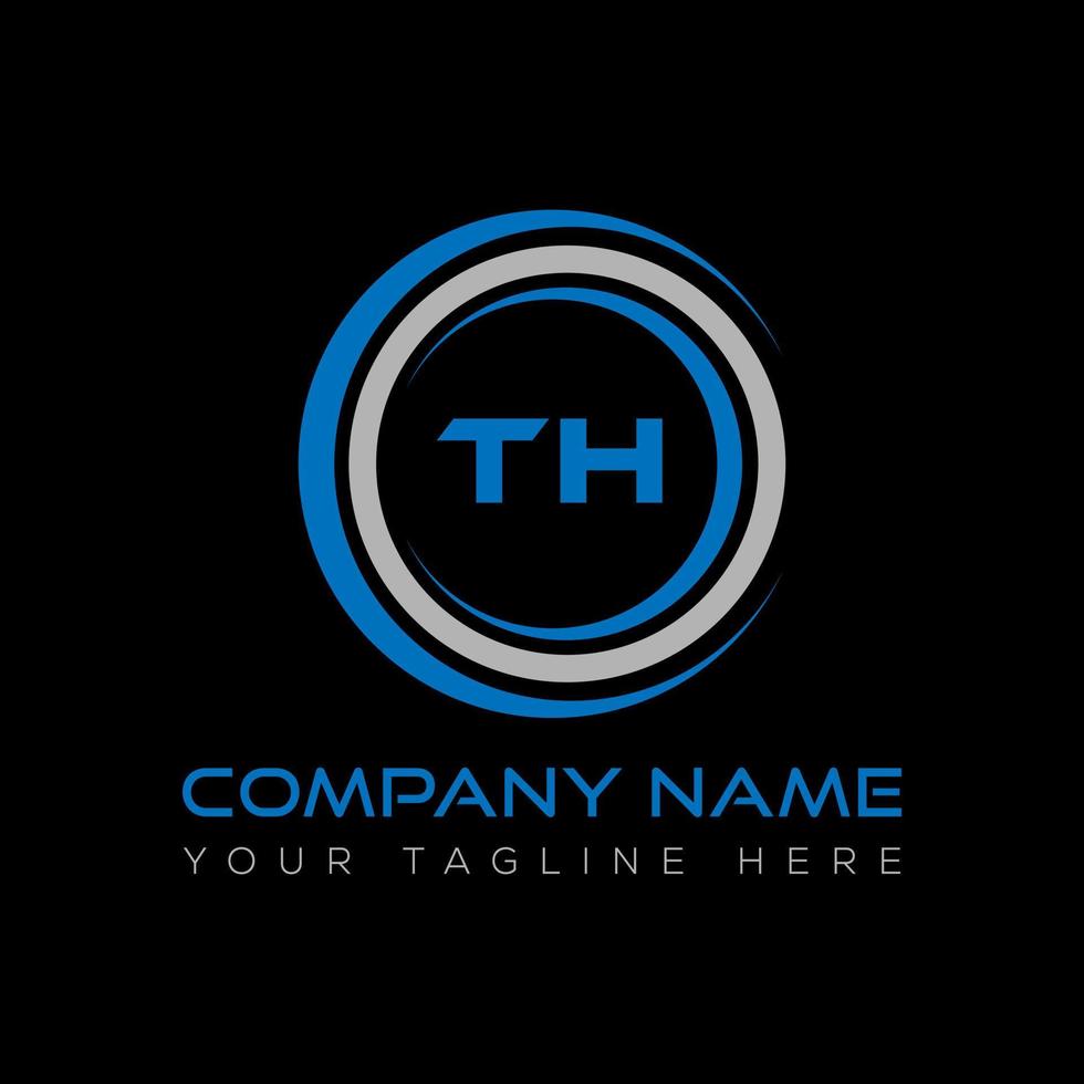 TH letter logo creative design. TH unique design. vector