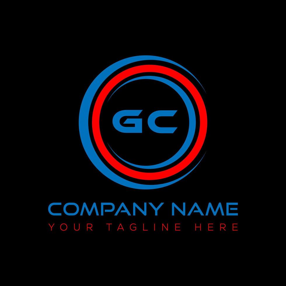 GC letter logo creative design. GC unique design. vector