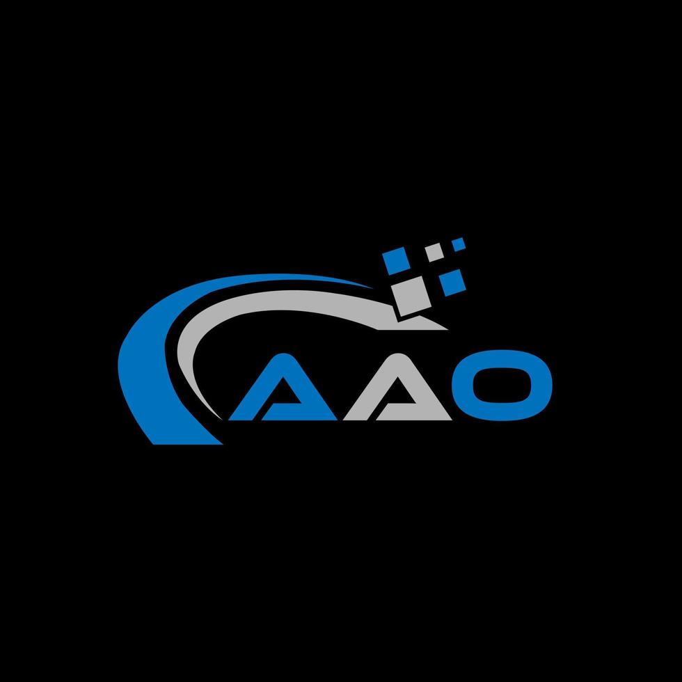 diseño creativo del logotipo de la letra aao. un diseño único. vector