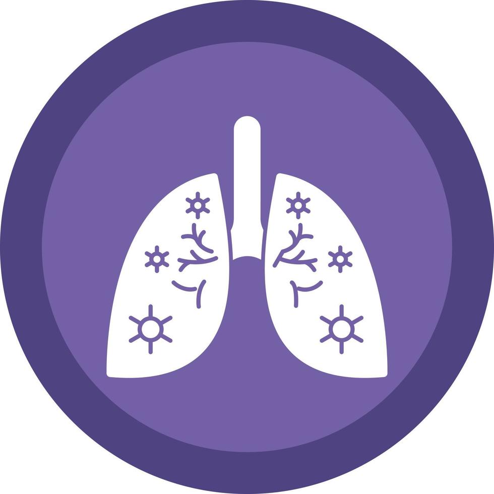 diseño de icono de vector de infección de pulmones