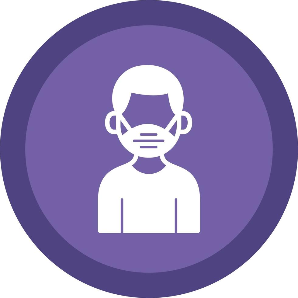 Man Wearing Mask Vector Icon Design