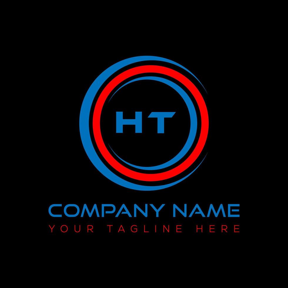 HT letter logo creative design. HT unique design. vector