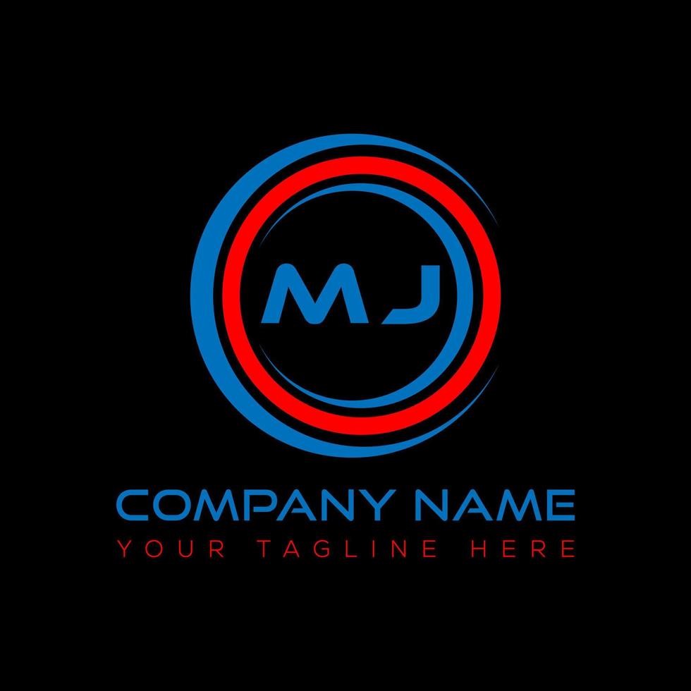 MJ letter logo creative design. MJ unique design. vector
