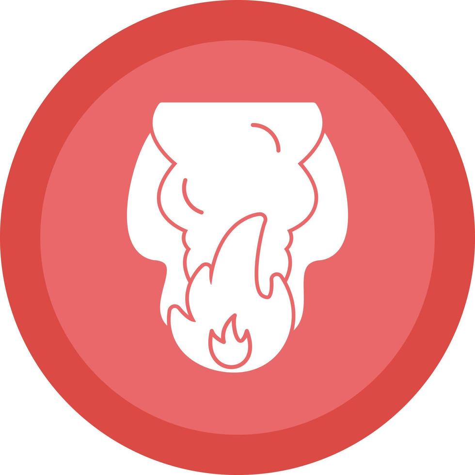 Fire Pollution Vector Icon Design