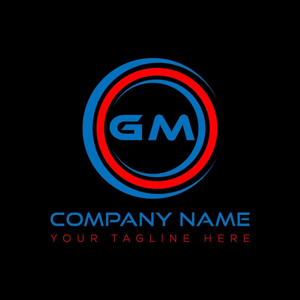 GM letter logo creative design. GM unique design. vector