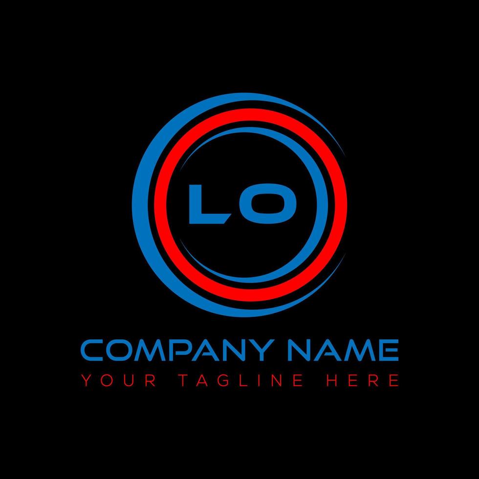 LO letter logo creative design. LO unique design. vector