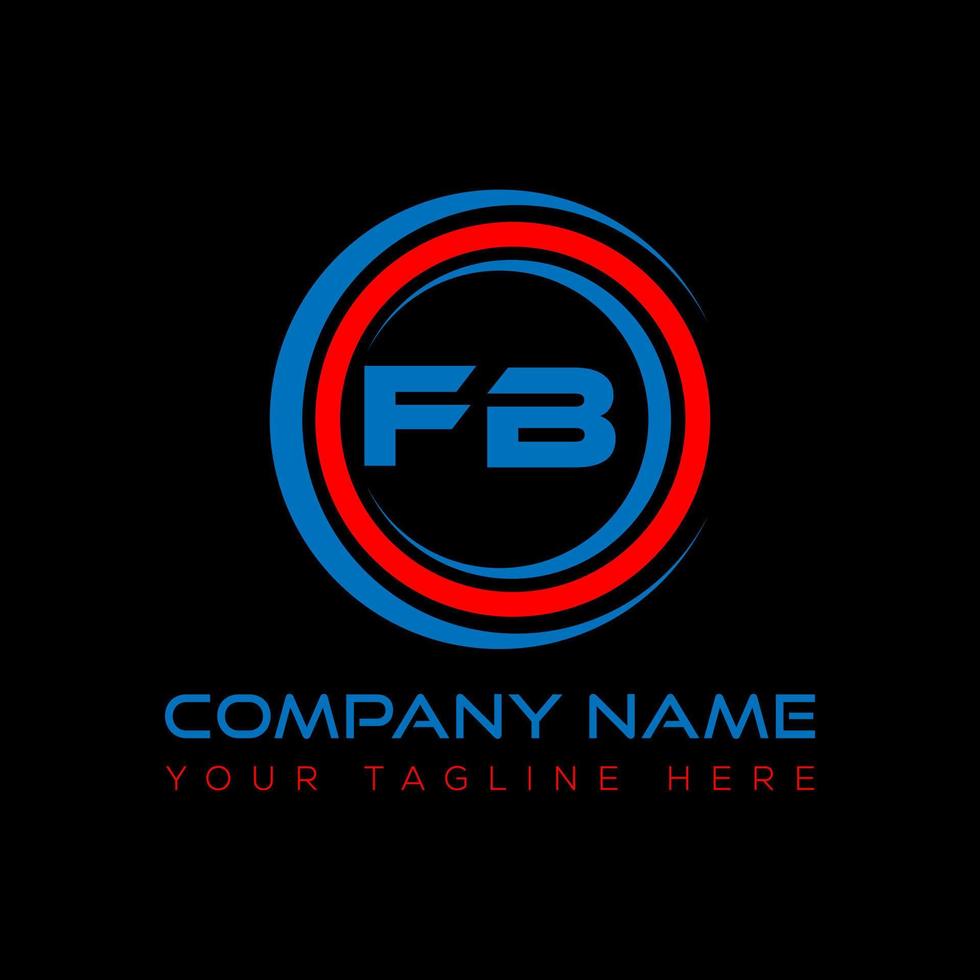 FB letter logo creative design. FB unique design. vector