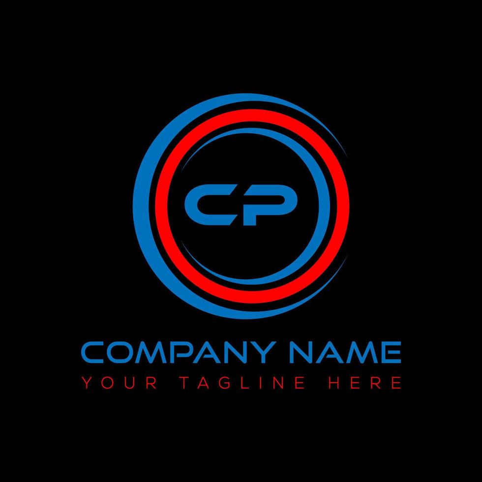 CP letter logo creative design. CP unique design. vector