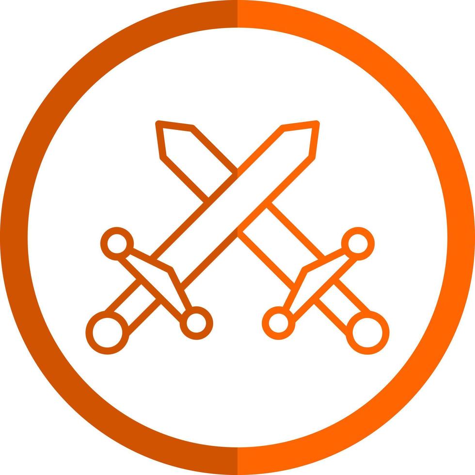 Sword Fighting Vector Icon Design