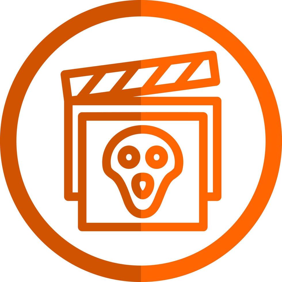 diseño de icono de vector de película de terror