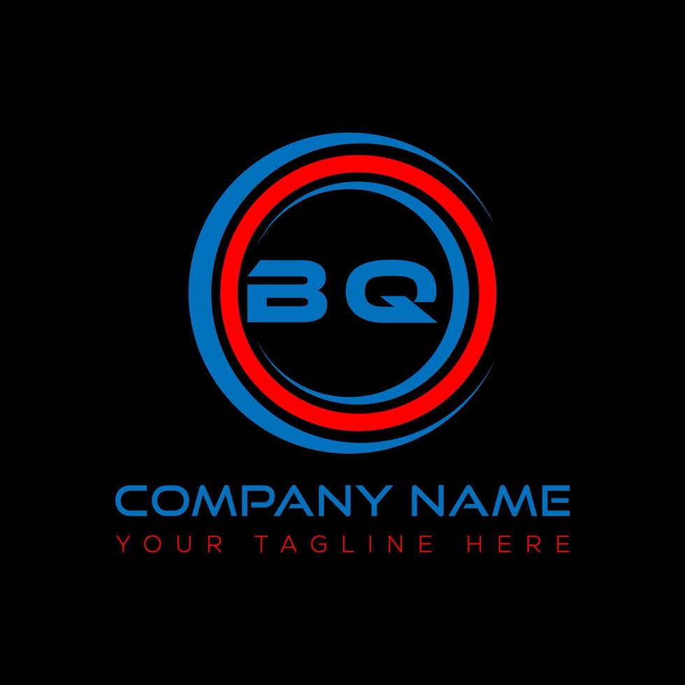 BQ letter logo creative design. BQ unique design. vector