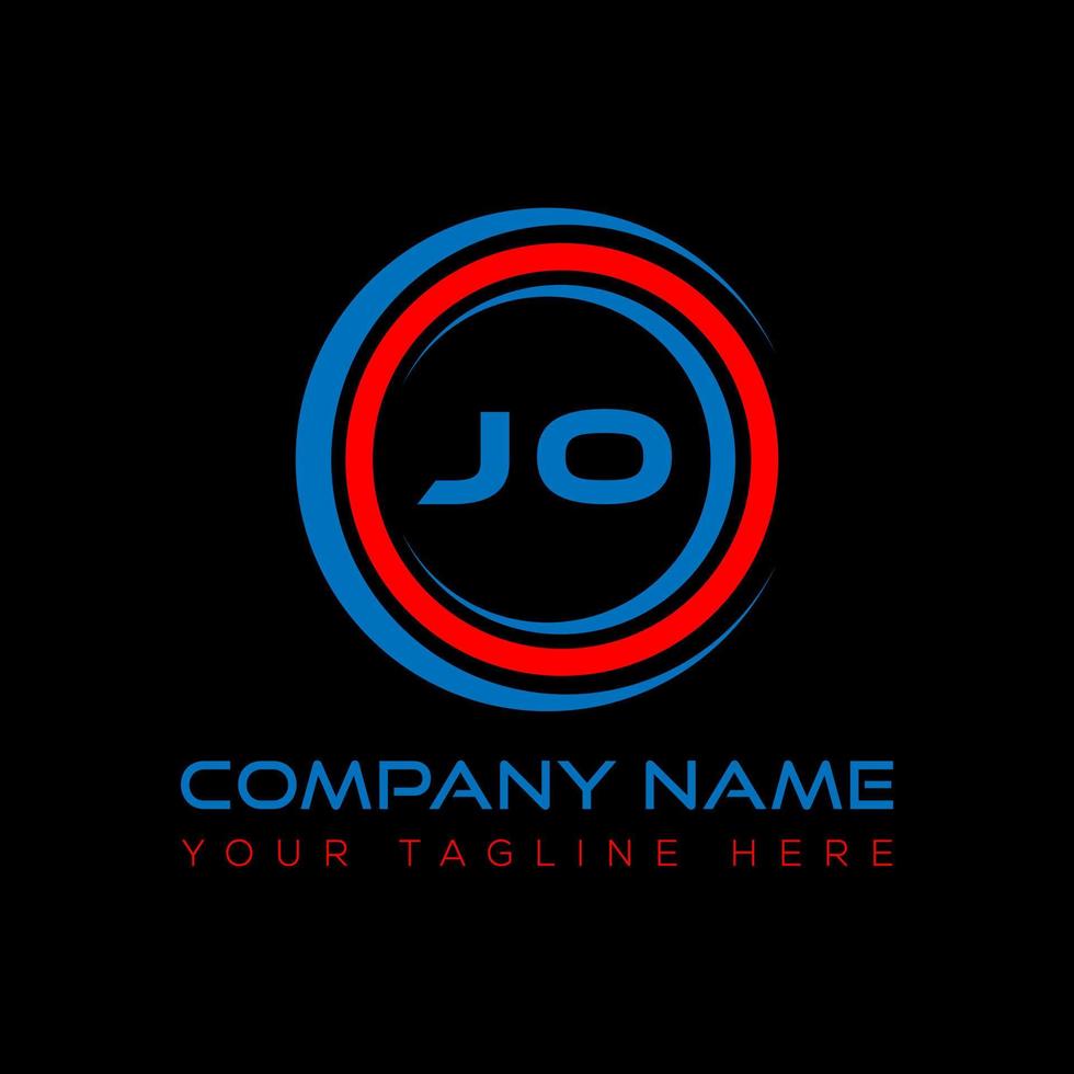 JO letter logo creative design. JO unique design. vector