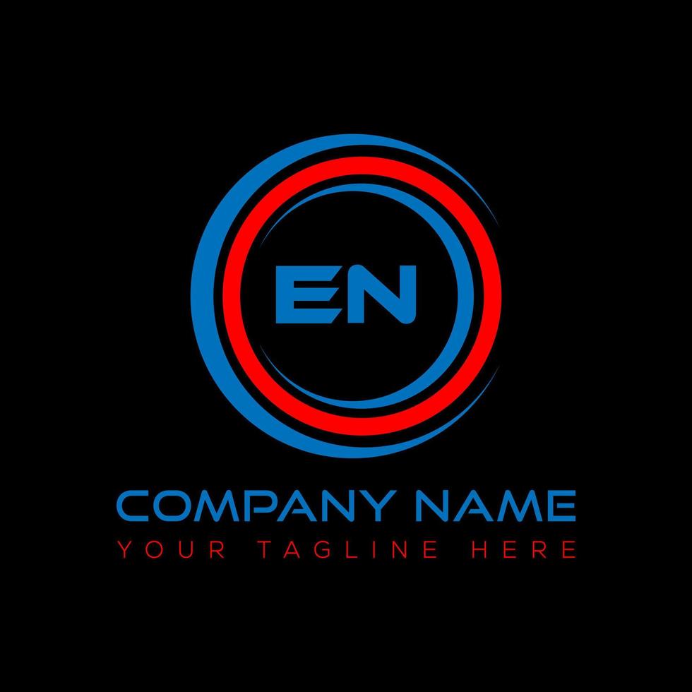 EN letter logo creative design. EN unique design. vector