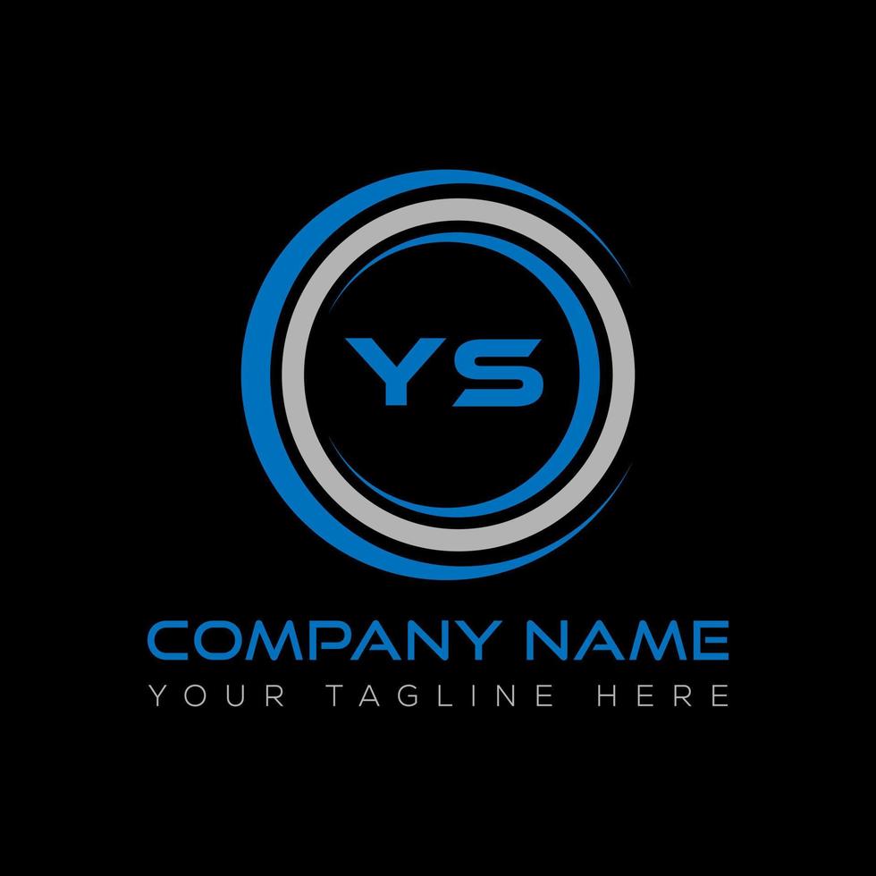 YS letter logo creative design. YS unique design. vector