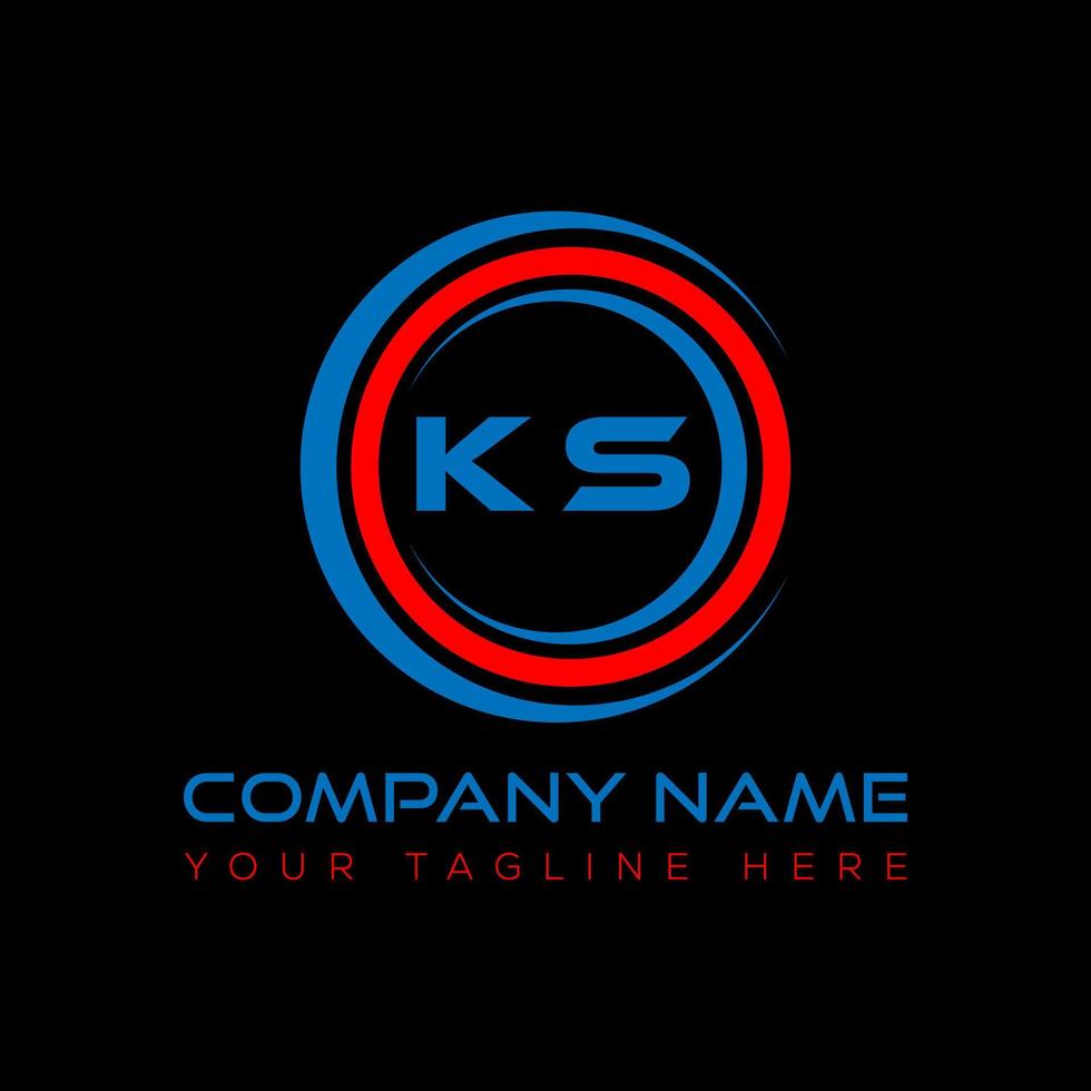 KS letter logo creative design. KS unique design. vector
