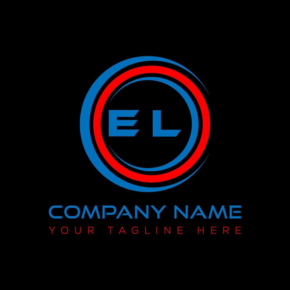 EL letter logo creative design. EL unique design. vector