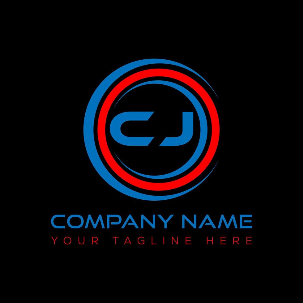 CJ letter logo creative design. CJ unique design. vector