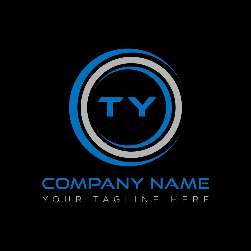 TY letter logo creative design. TY unique design. vector
