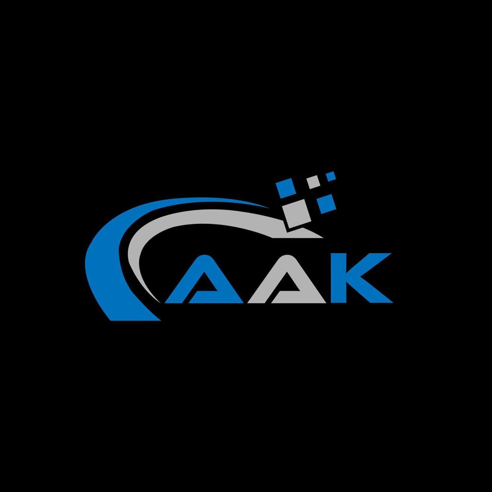 diseño creativo del logotipo de la letra aak. aak diseño único. vector