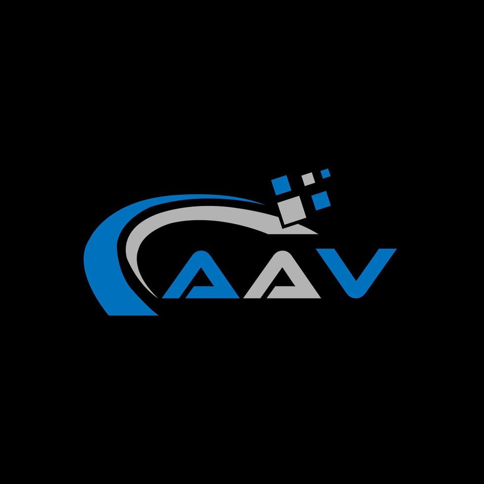 diseño creativo del logotipo de la letra aav. diseño único aav. vector