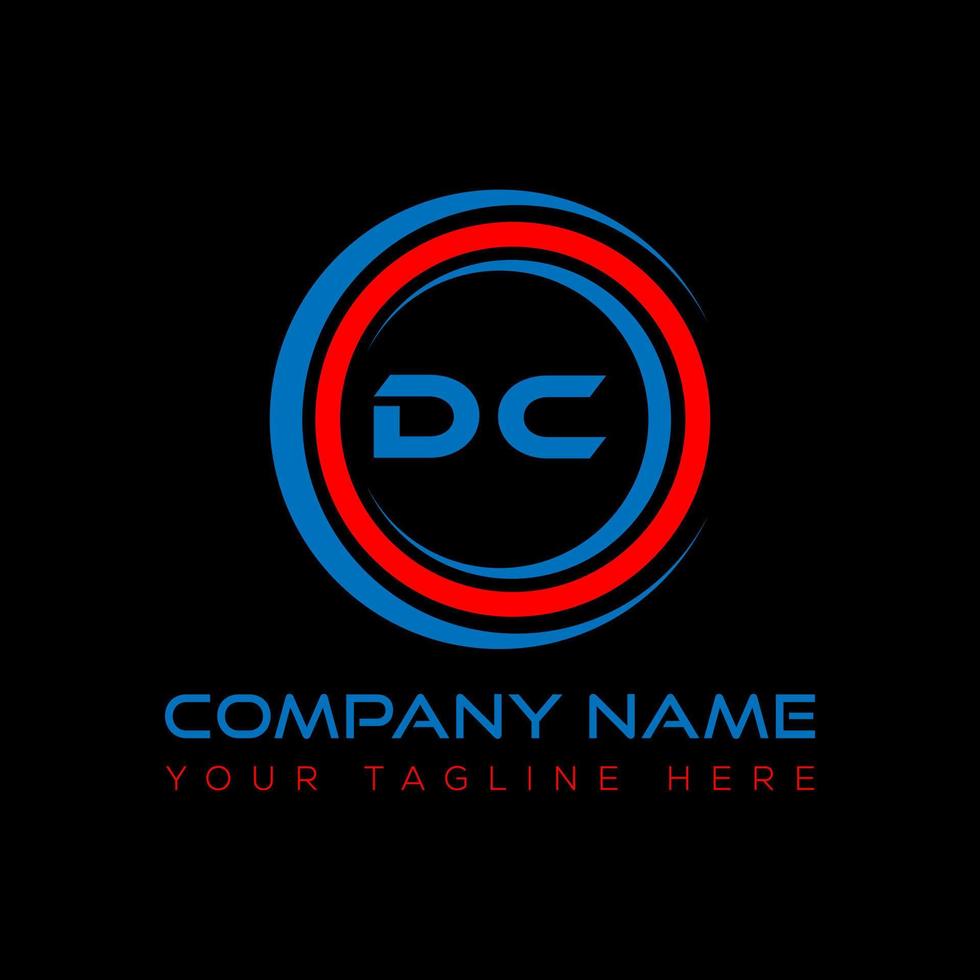 DC letter logo creative design. DC unique design. vector