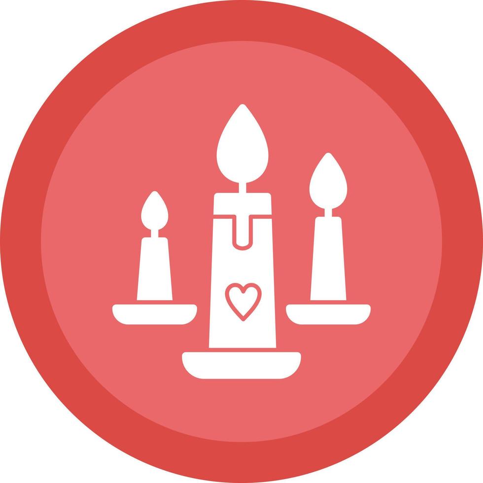 Wedding Candle Vector Icon Design