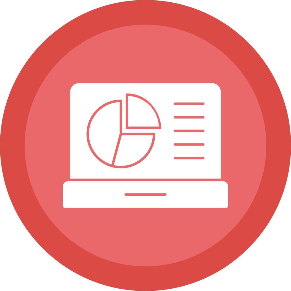 Online Pie Chart Vector Icon Design