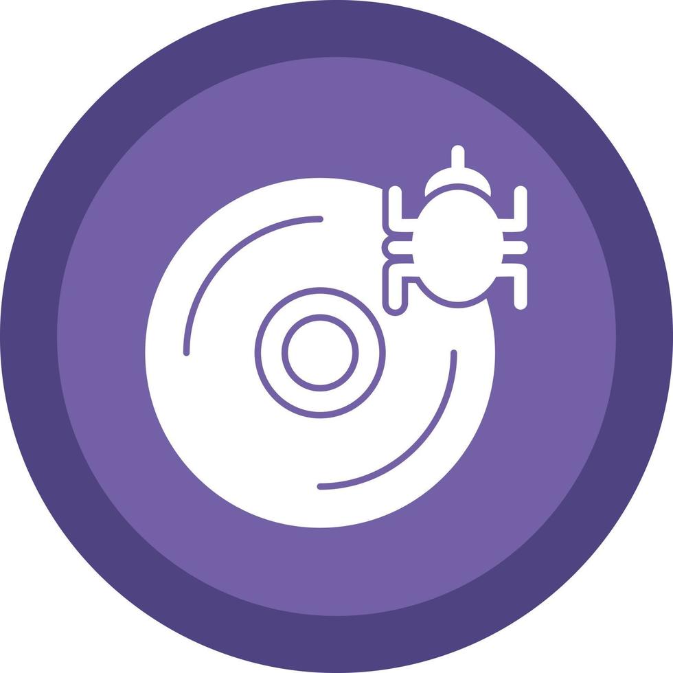 CD Virus Vector Icon Design