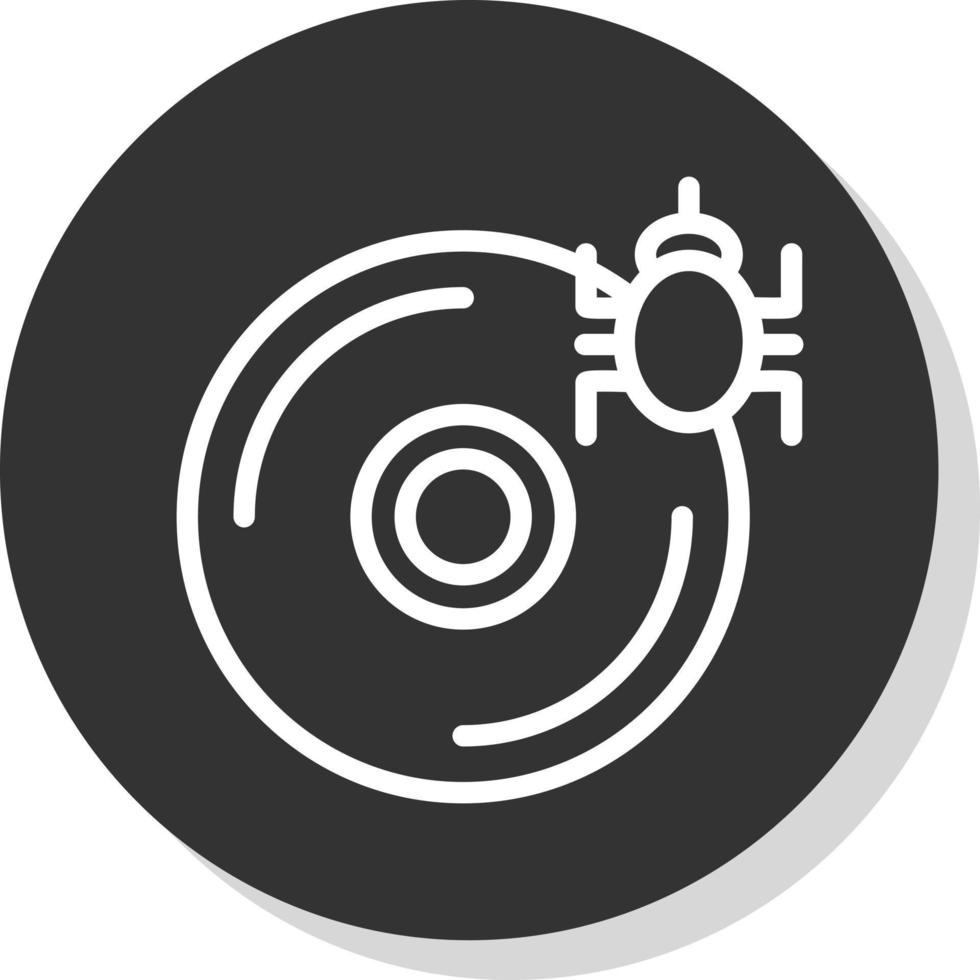 CD Virus Vector Icon Design