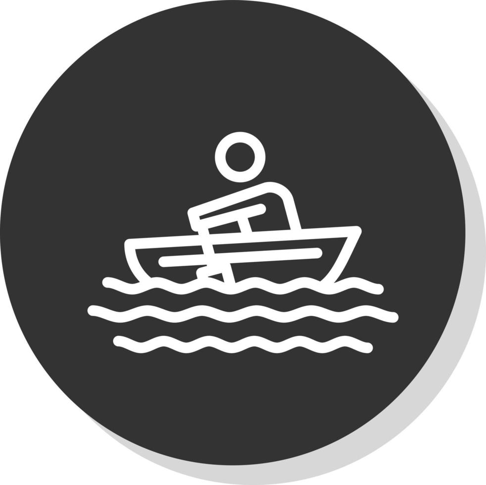 Rowing Vector Icon Design