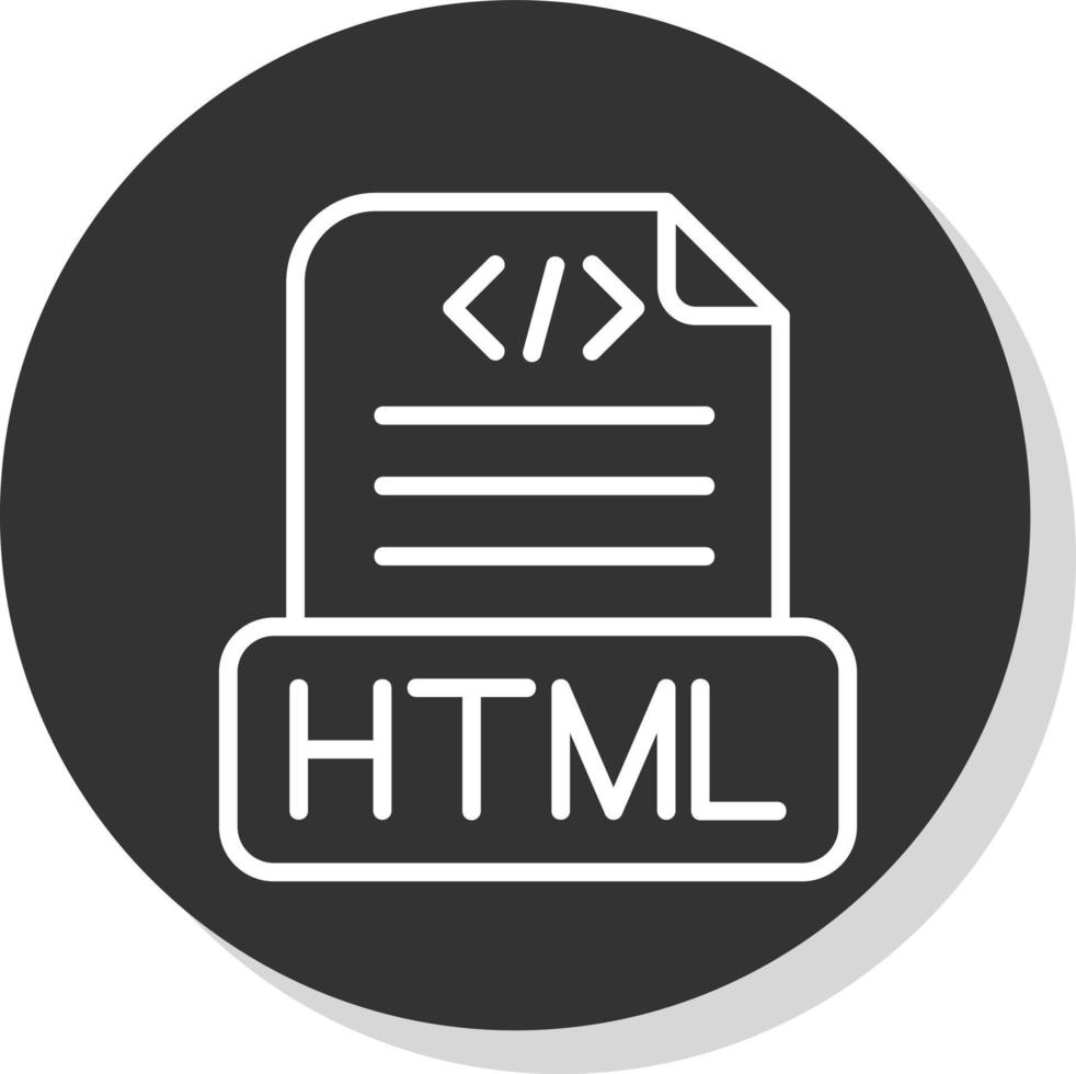 diseño de icono de vector de archivo html