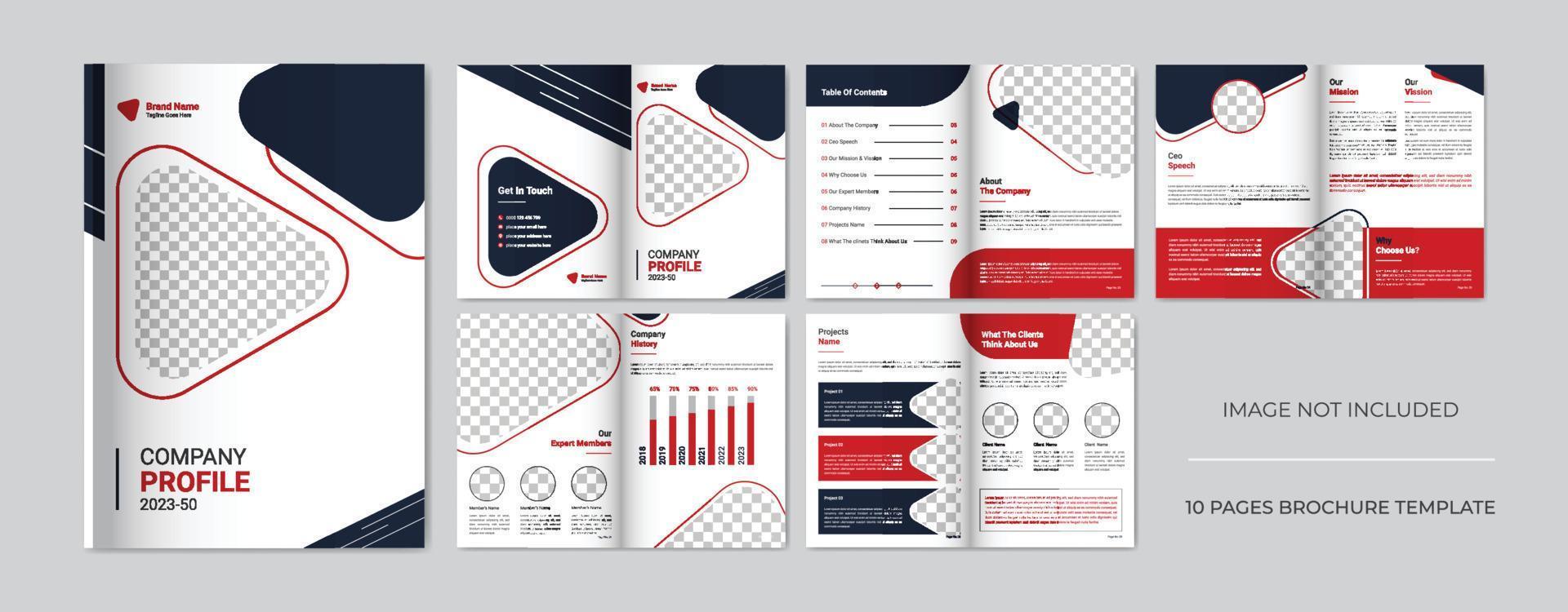 Professional company profile brochure template design, corporate business brocure vector, printable company brochure template design vector