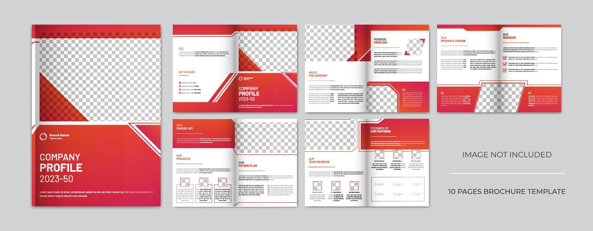 Professional company profile brochure template design, corporate business brocure vector, printable company brochure template design vector