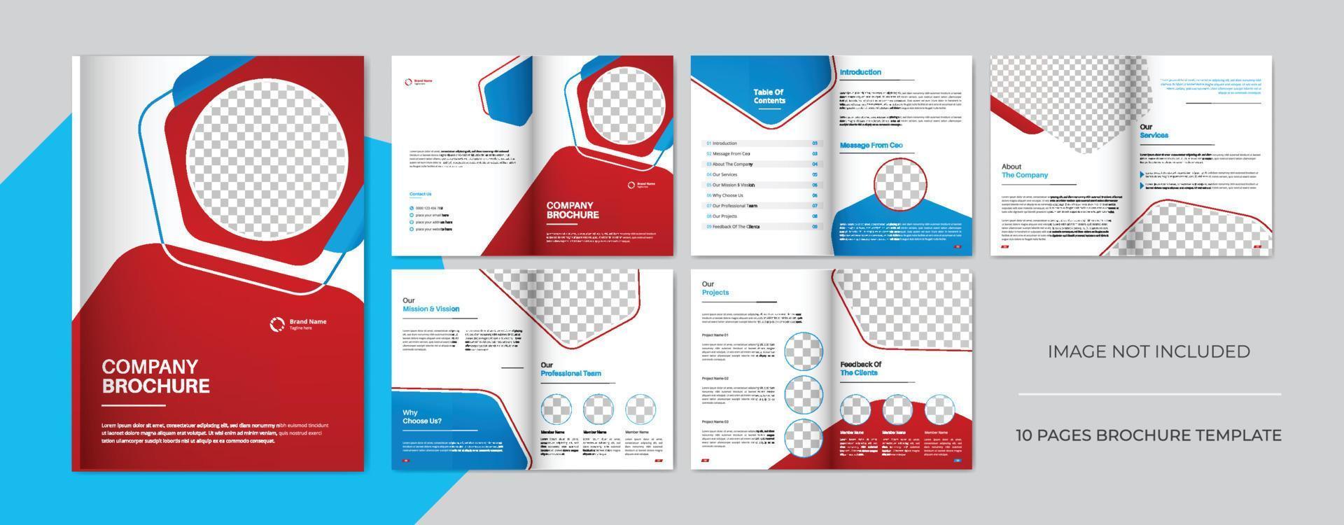 Professional company profile brochure template design, corporate business brocure vector, printable company brochure template design vector